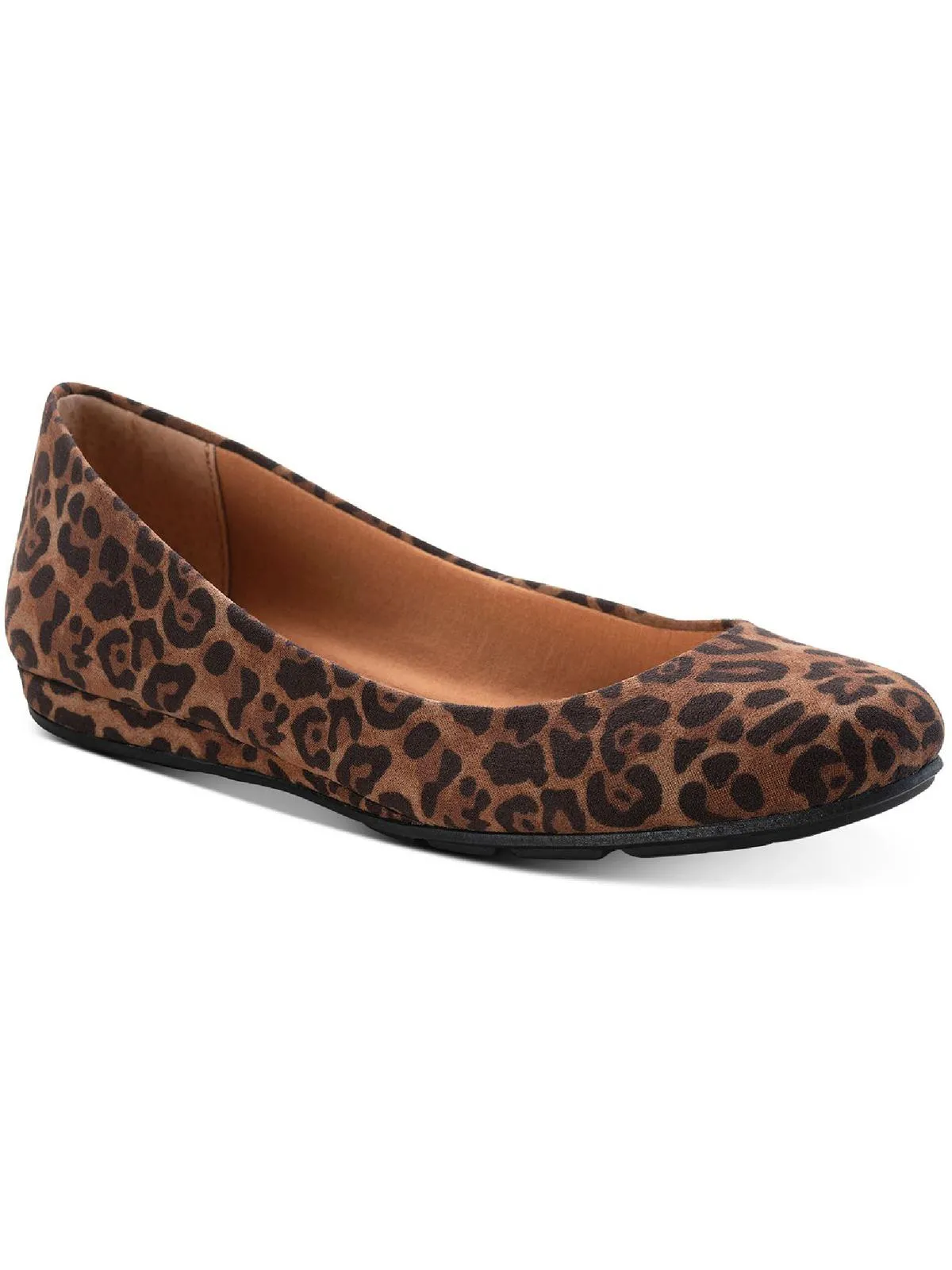 Eliana Womens Microfiber Almond Toe Ballet Flats
