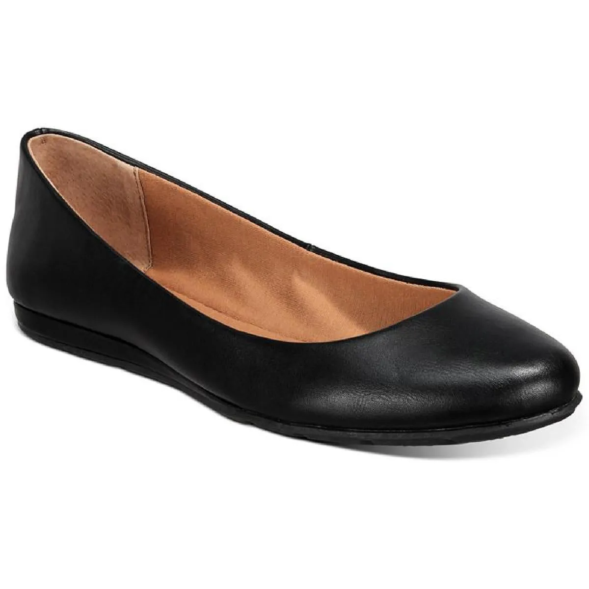 Eliana Womens Microfiber Almond Toe Ballet Flats