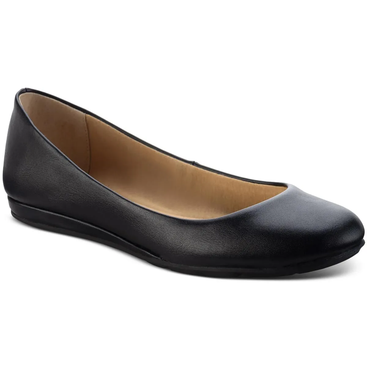 Eliana Womens Microfiber Almond Toe Ballet Flats