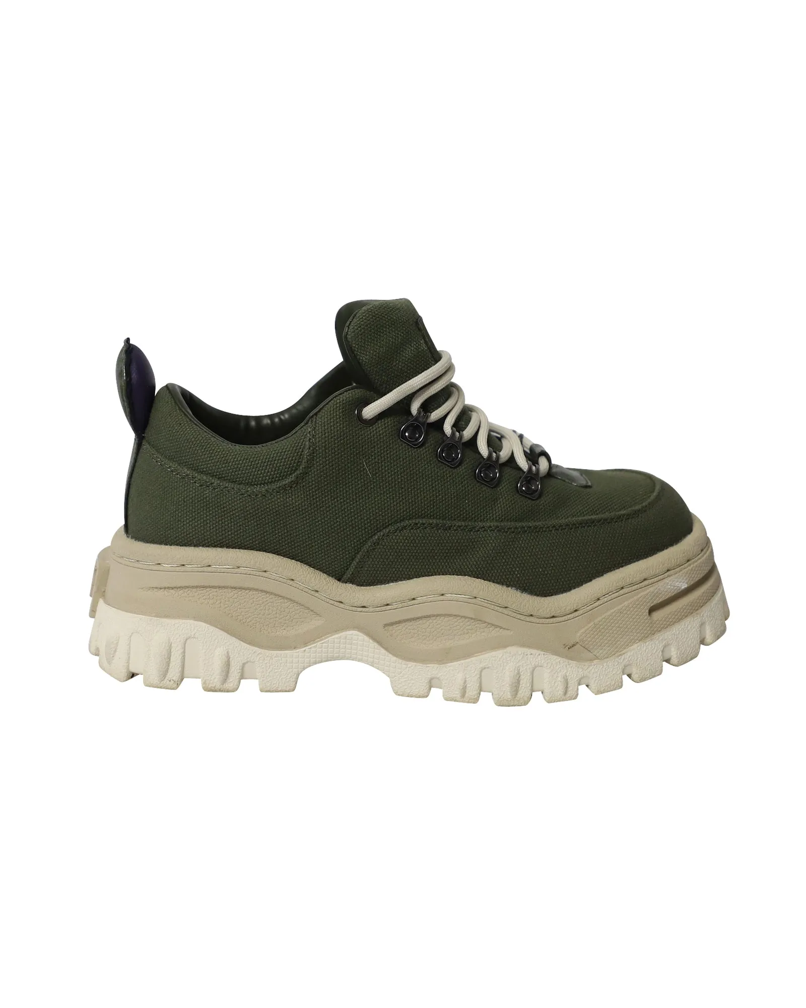 Eytys Chunky Angel Sneakers in Army Green Canvas