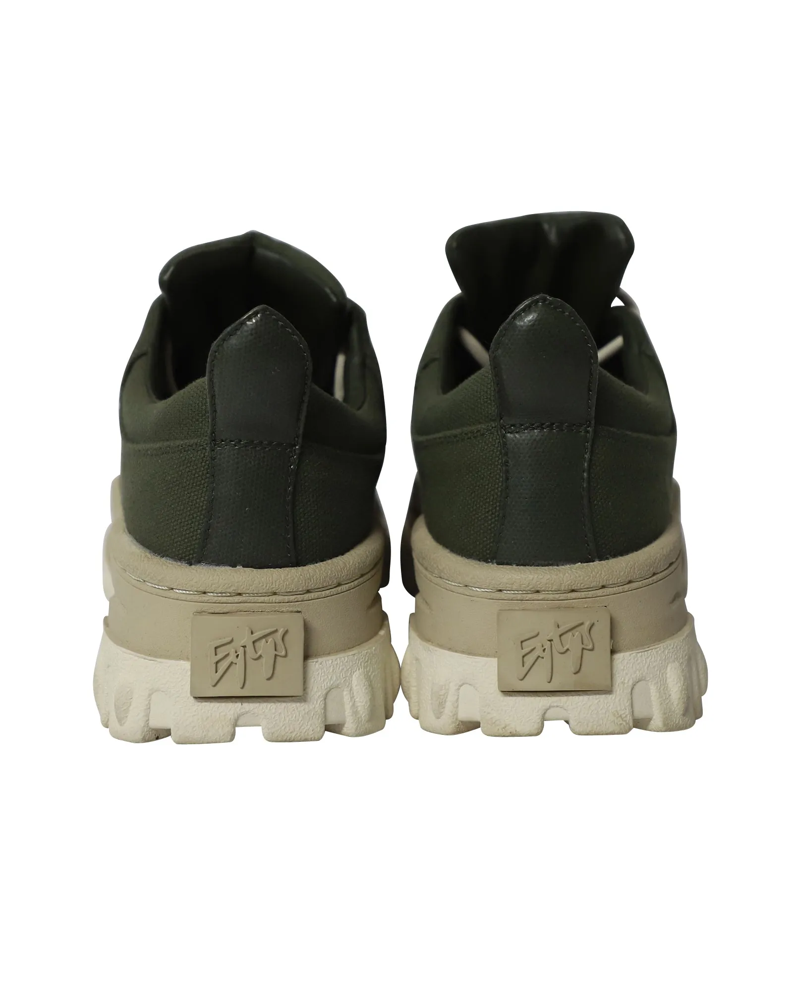 Eytys Chunky Angel Sneakers in Army Green Canvas