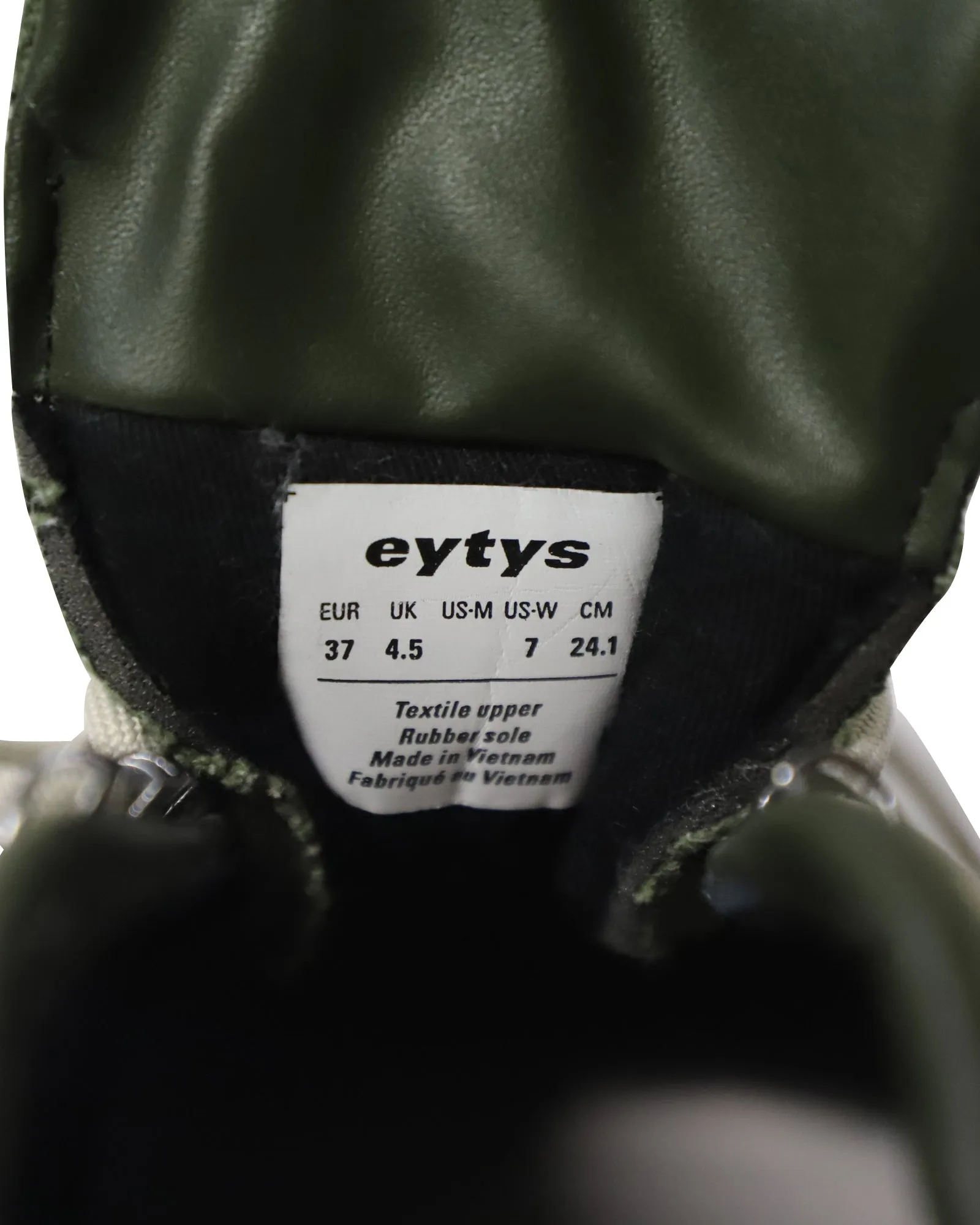Eytys Chunky Angel Sneakers in Army Green Canvas