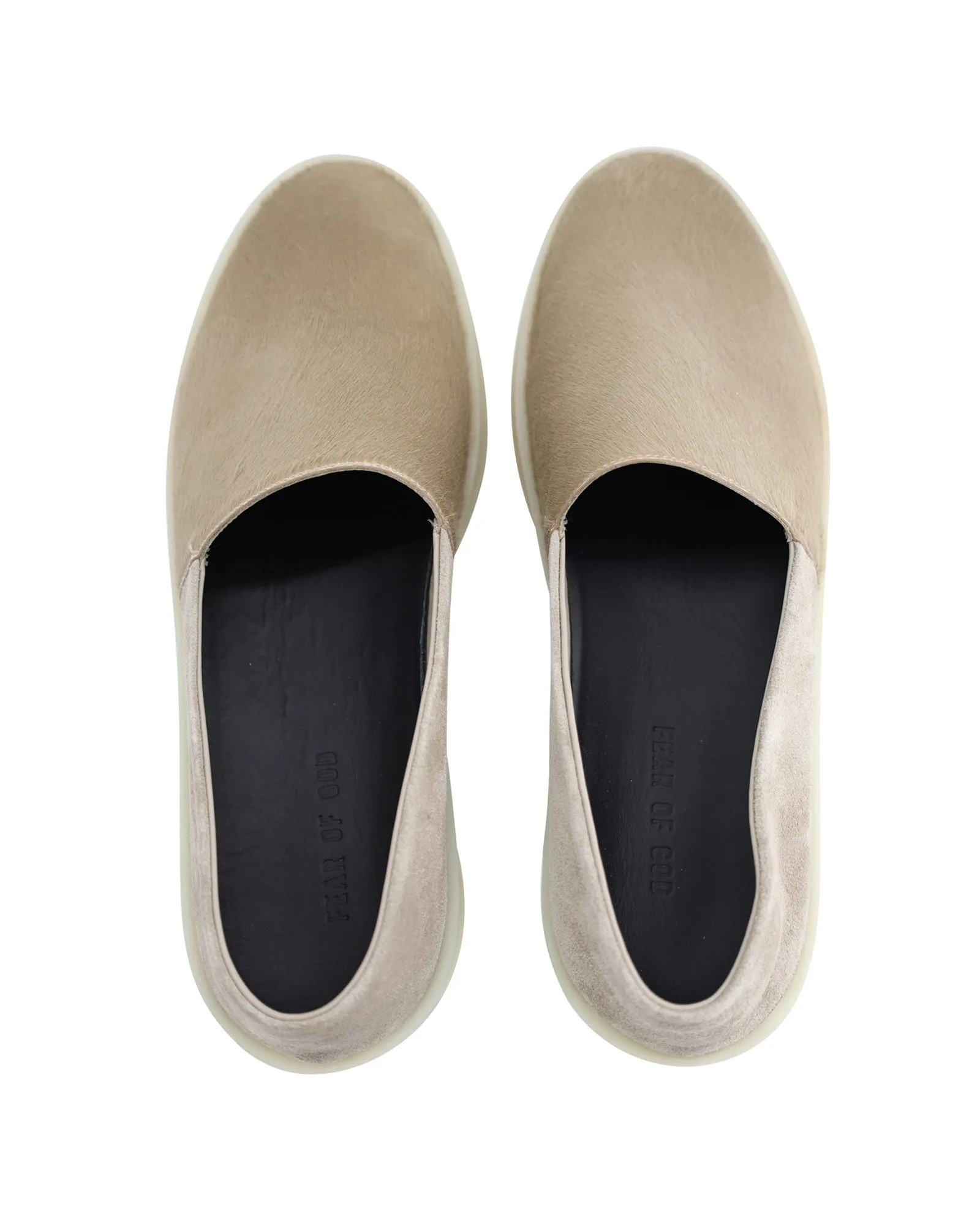 Fear of God Espa Pony Espadrilles in Beige Calfskin Leather