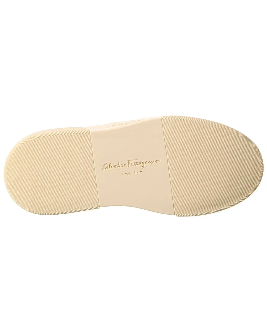 Ferragamo Cassina La Leather-Trim Slip-On Sneaker