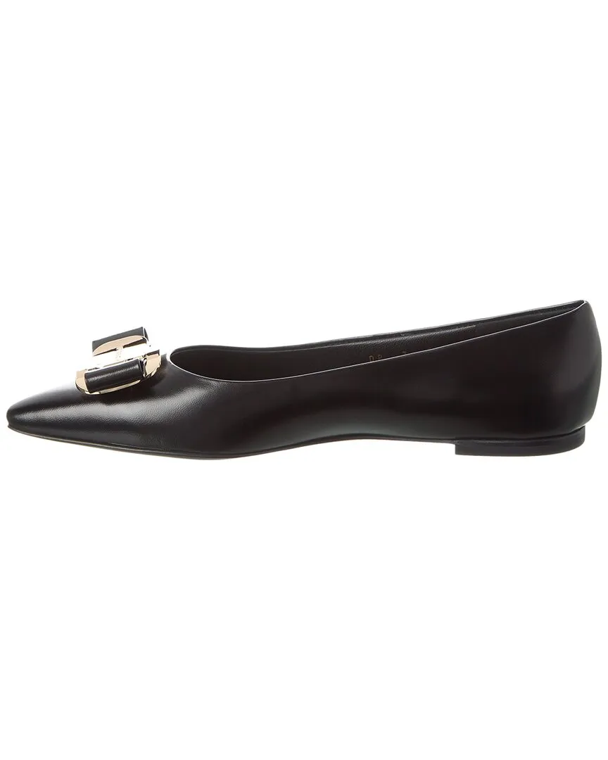 Ferragamo Zea Leather Flat