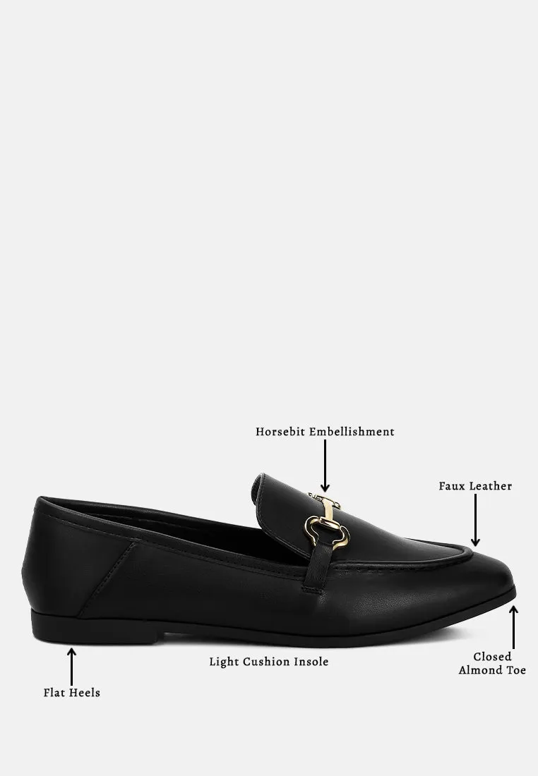 finola horsebit embellished loafers