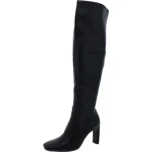 Flexa Tall Womens Faux Leather Pull On Over-The-Knee Boots