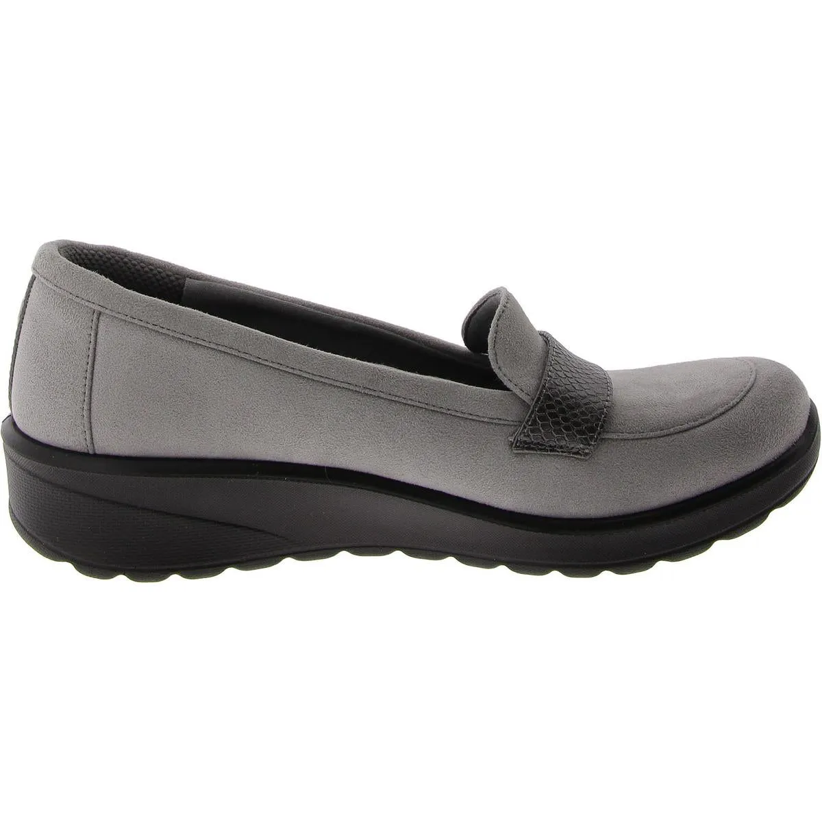 Gamma 2 Womens Faux Leather Trim Slip-On Loafers