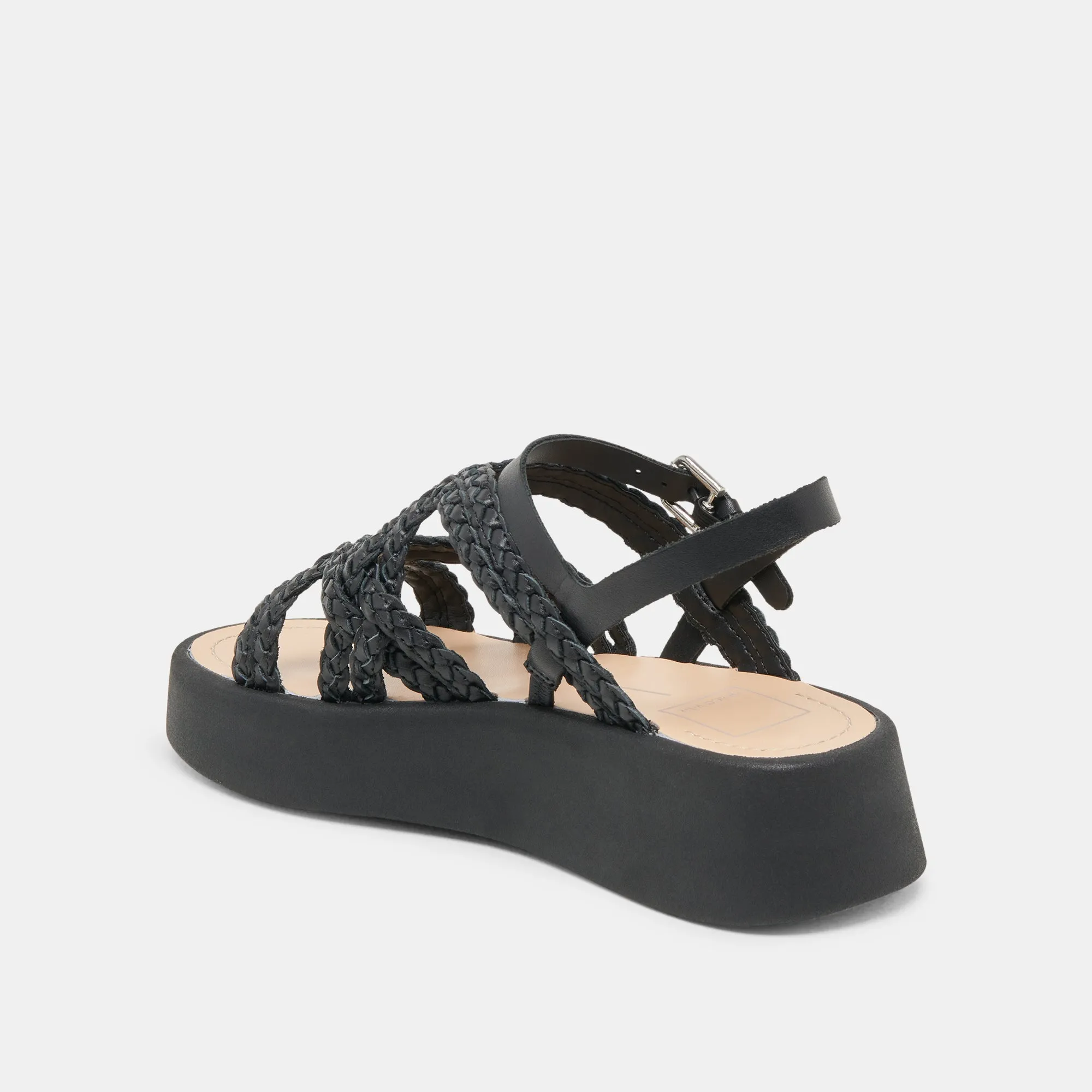 GATSBY SANDALS BLACK LEATHER