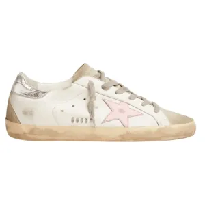 Golden Goose Superstar Pink Star and Metallic Heel Tab Women's Sneakers