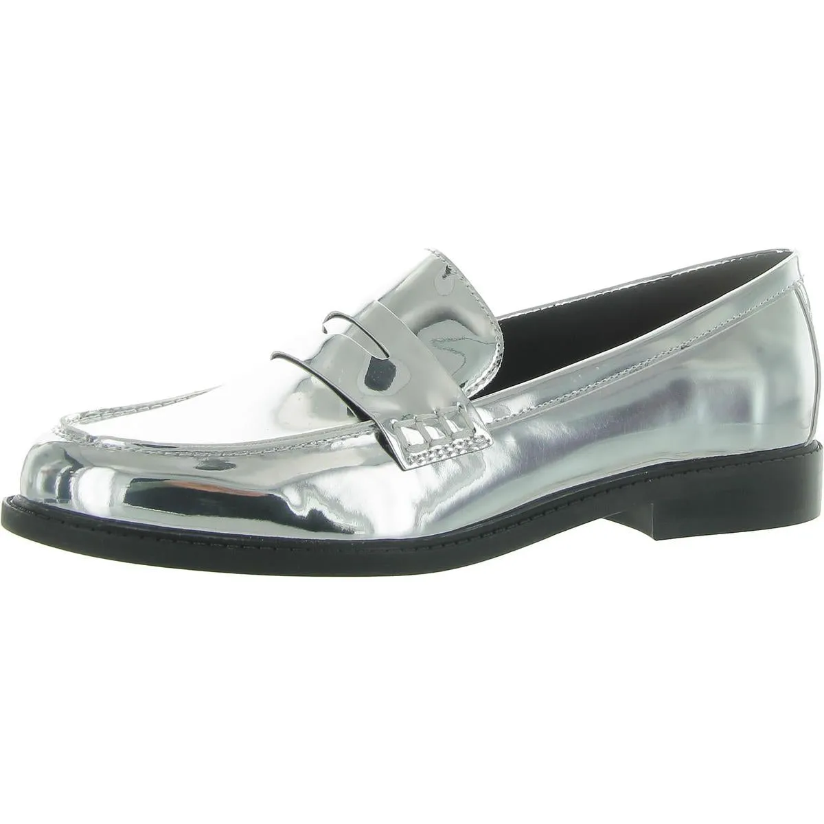 Ilithia Womens Patent Metallic Loafers