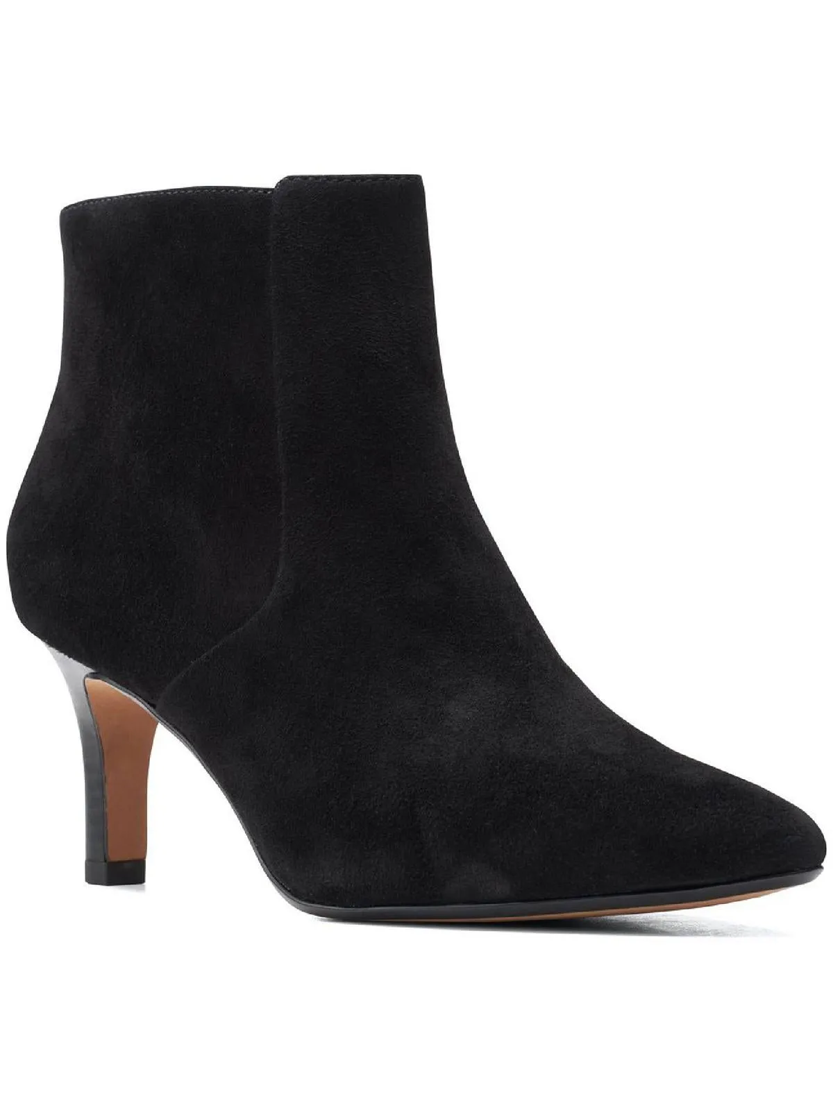 Illeana Petal Womens Suede Pointed Toe Ankle Boots