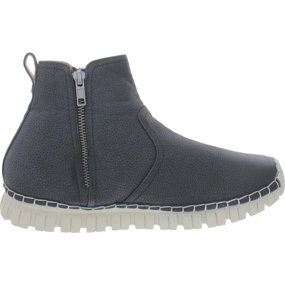 Jalin Womens Double Zipper Pull On Ankle Boots