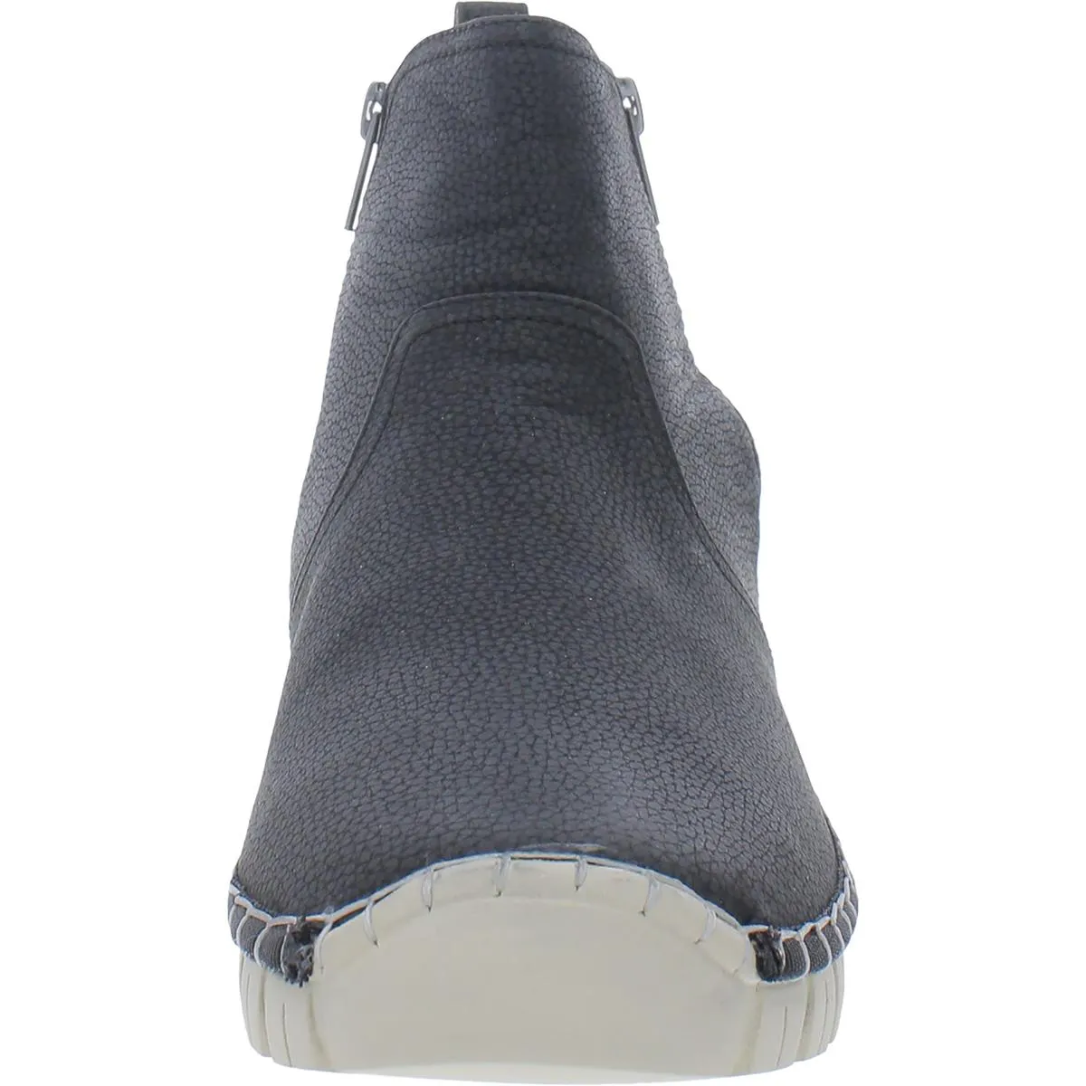 Jalin Womens Double Zipper Pull On Ankle Boots