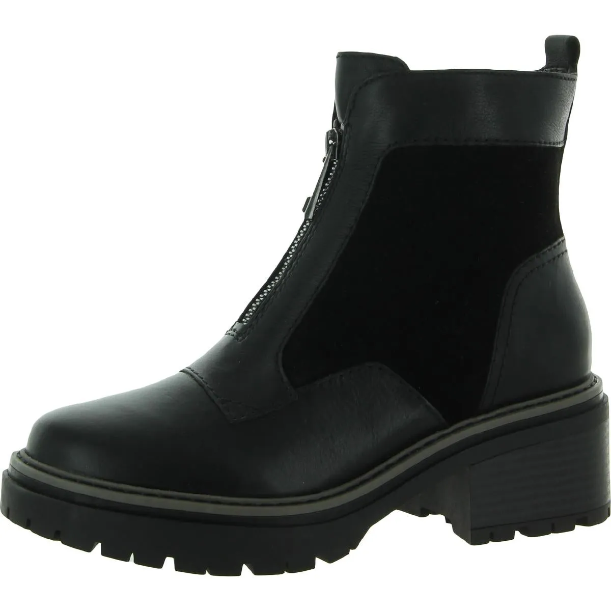 Jett Womens Suede Lugged Sole Ankle Boots