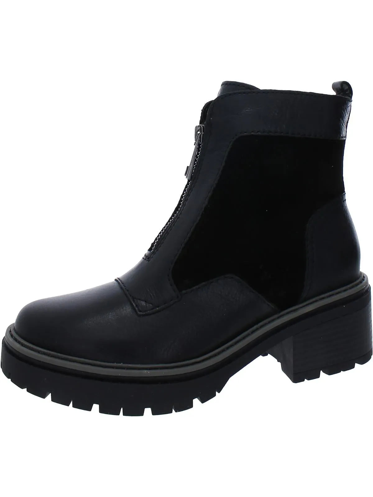 Jett Womens Suede Lugged Sole Ankle Boots