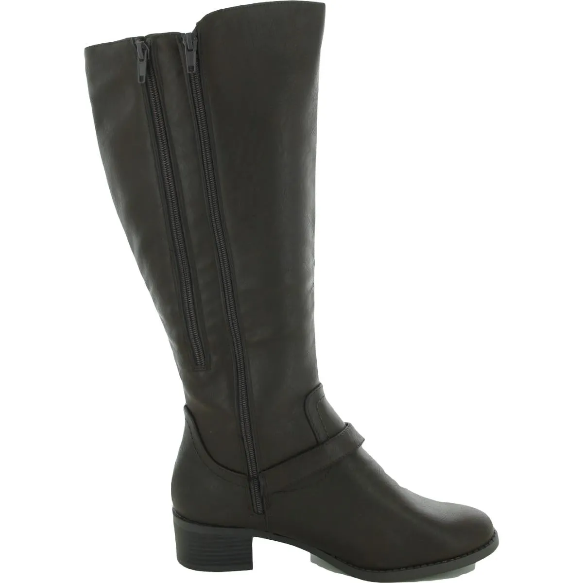 Jewel Womens Faux-Leather Tall Knee-High Boots