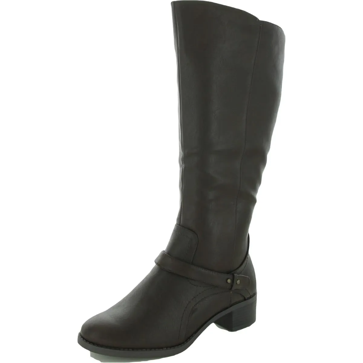 Jewel Womens Faux-Leather Tall Knee-High Boots
