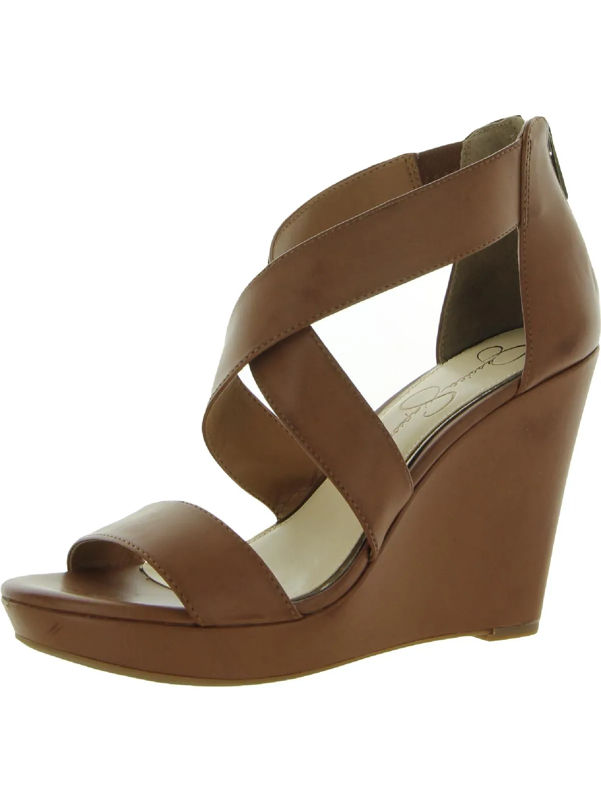 Jinxxi Womens Faux Leather Platform Wedge Sandals