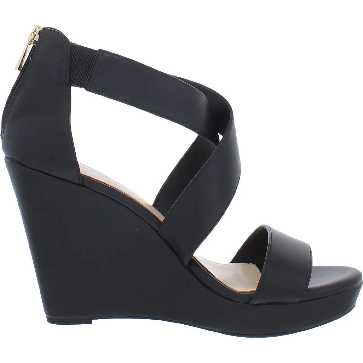 Jinxxi Womens Faux Leather Platform Wedge Sandals