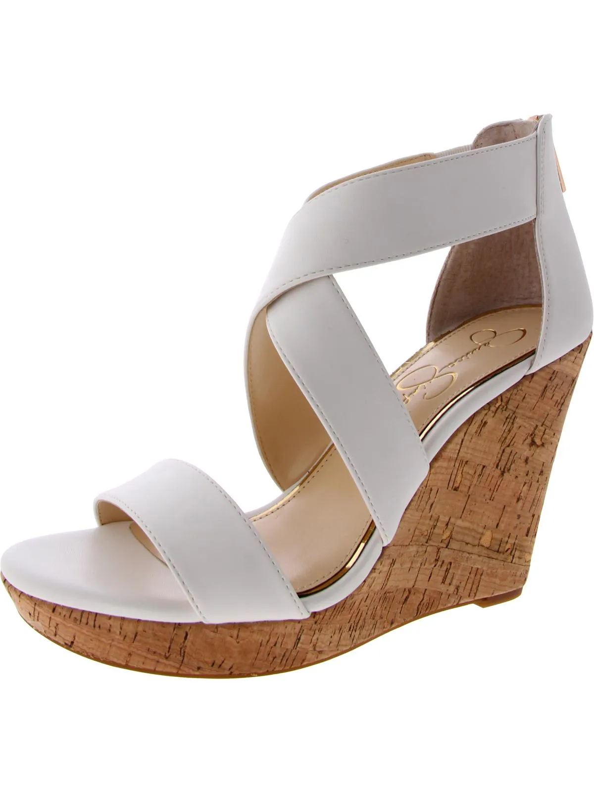 Jinxxi Womens Faux Leather Platform Wedge Sandals