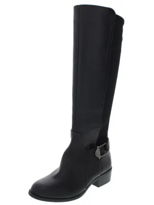Kallumm Womens Faux Leather Tall Knee-High Boots