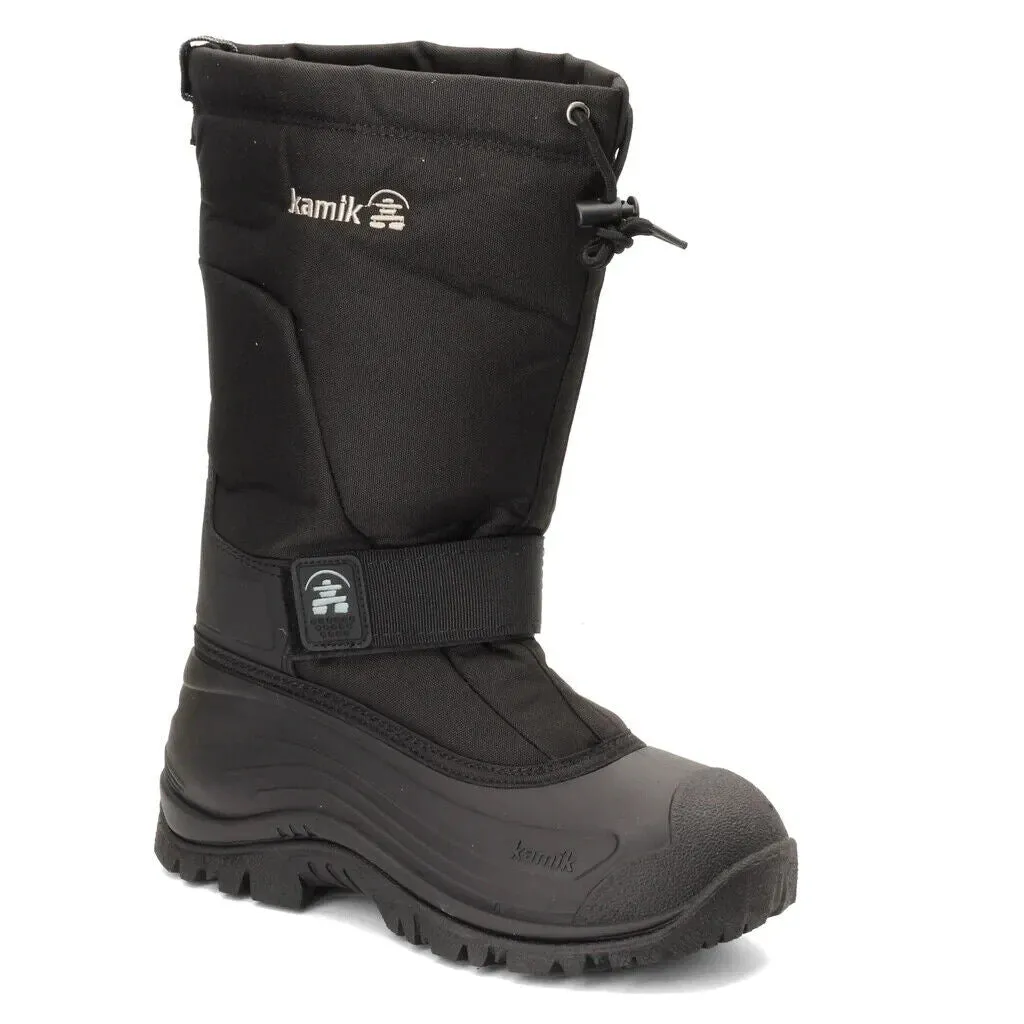 Kamik Greenbay 4 NK0200S-BLK Boots Men's US 12 Black Waterproof Snow Boot ZPO420