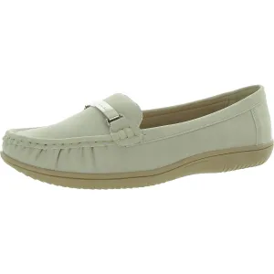 Katherine Womens Faux Leather Slip-On Loafers