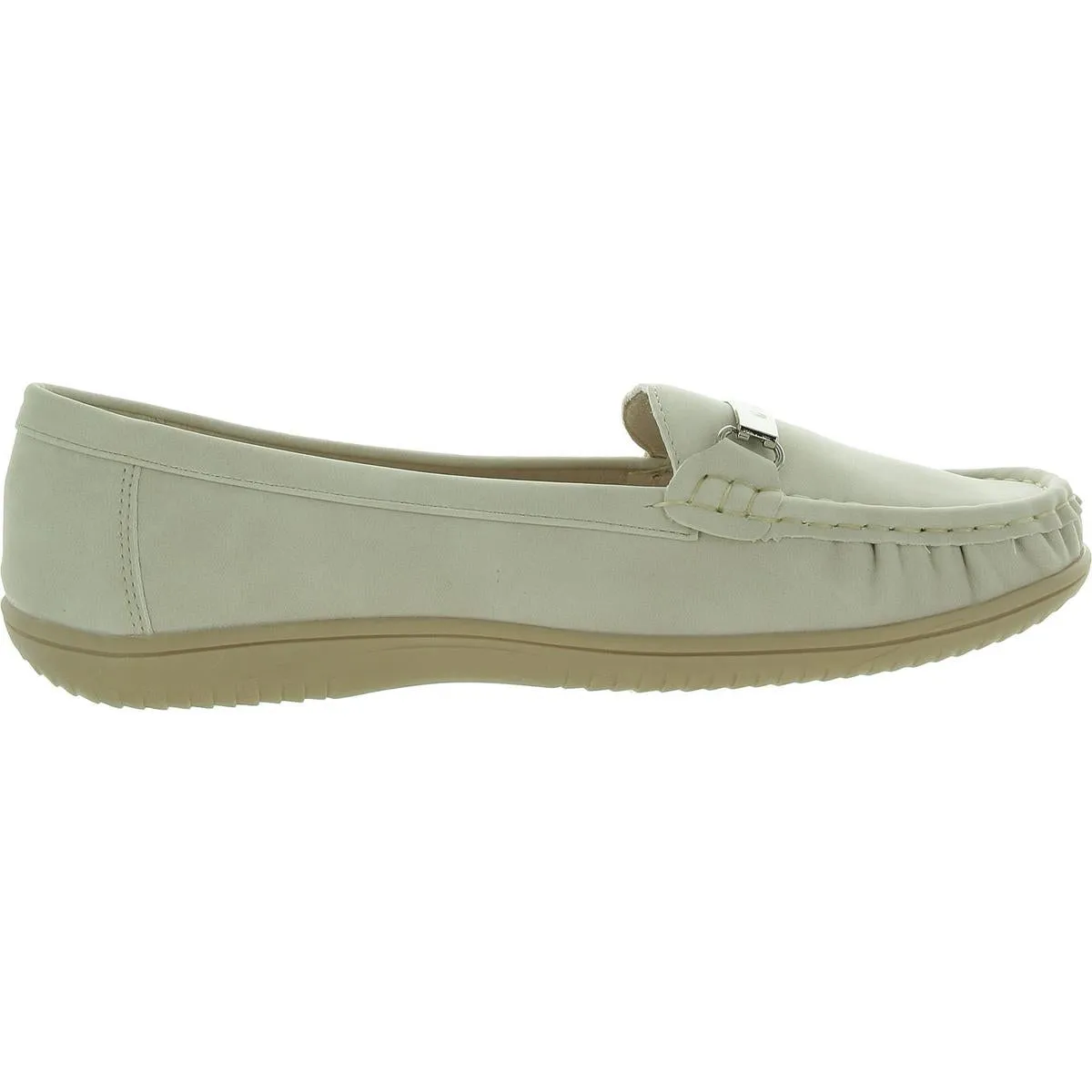 Katherine Womens Faux Leather Slip-On Loafers