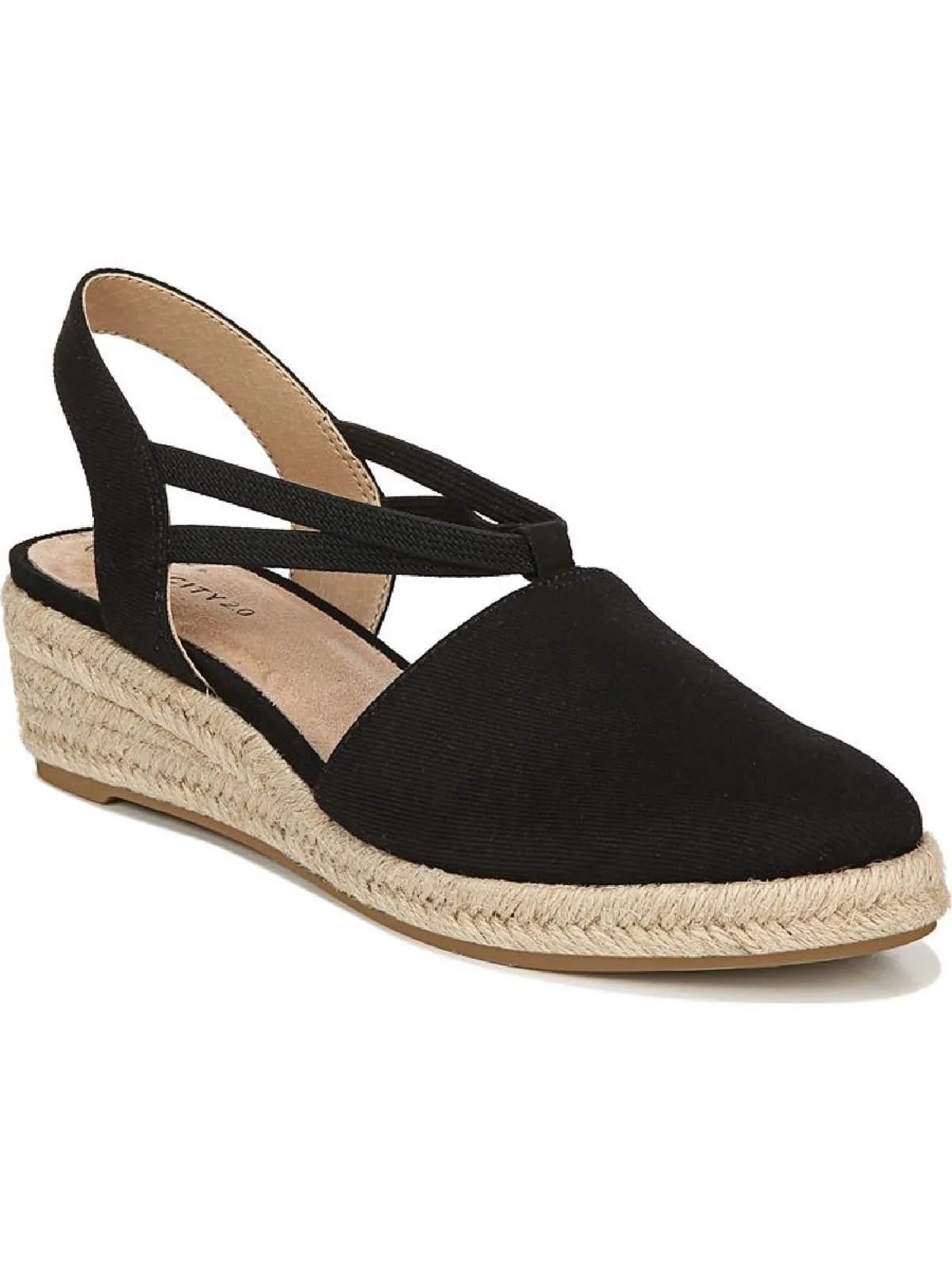 Katrina 2 Womens Cushioned Footbed Canvas Wedge Sandals