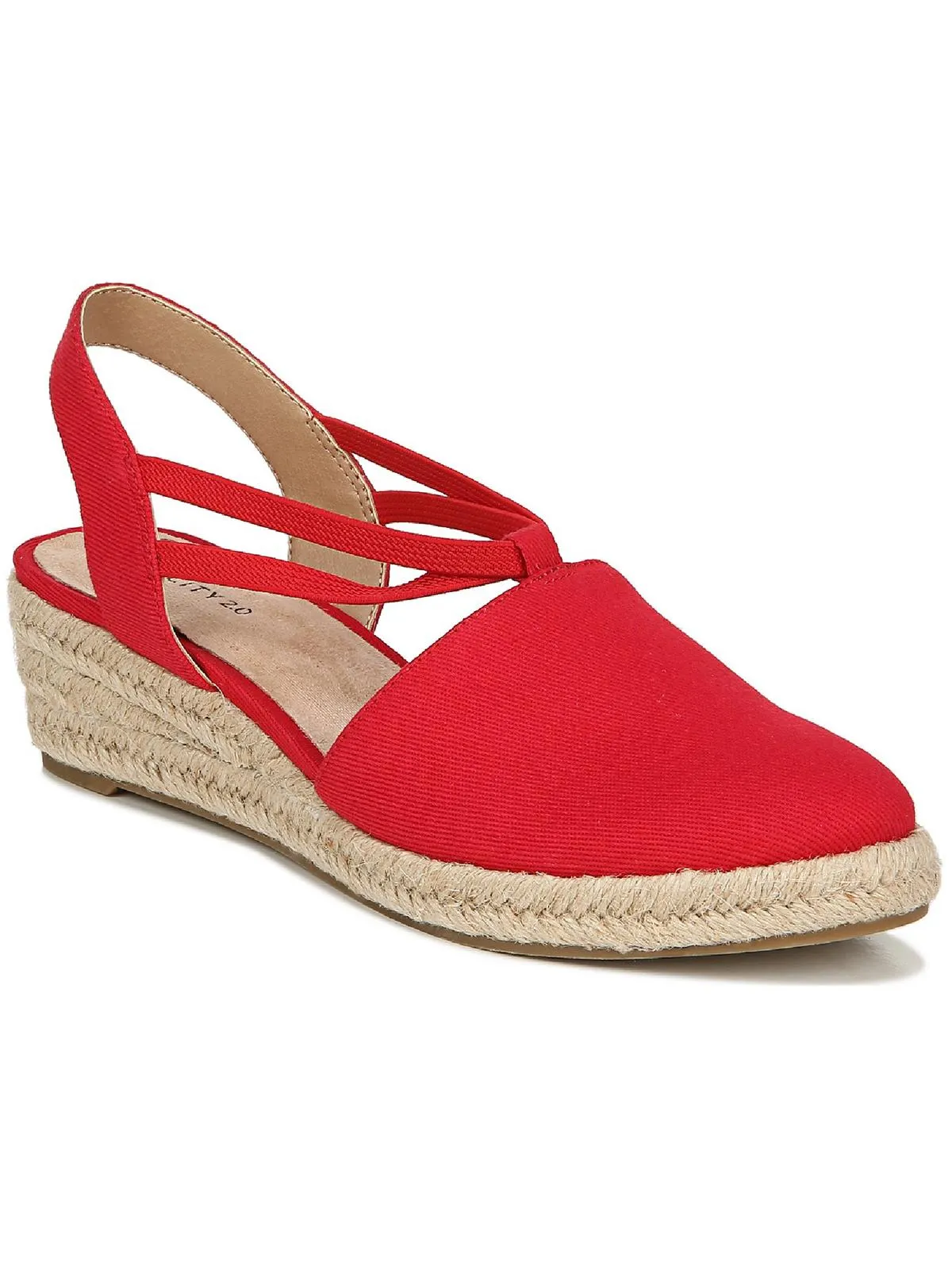 Katrina 2 Womens Cushioned Footbed Canvas Wedge Sandals