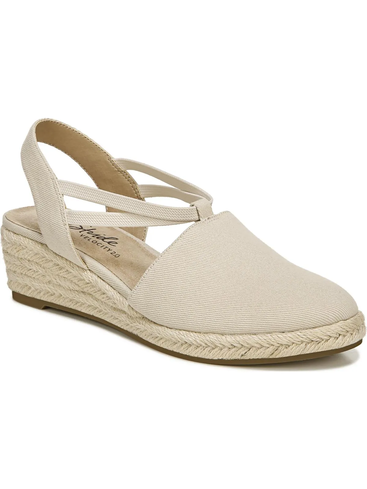 Katrina 2 Womens Cushioned Footbed Canvas Wedge Sandals