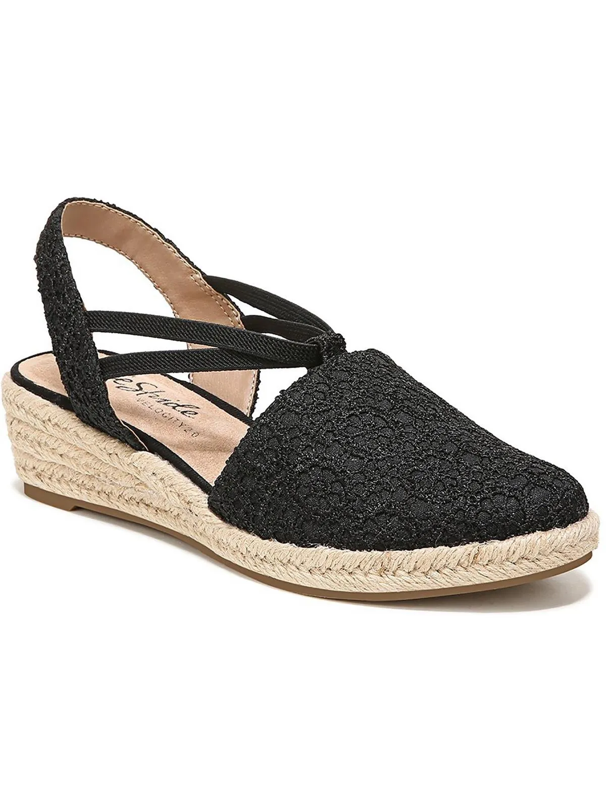 Katrina 2 Womens Cushioned Footbed Canvas Wedge Sandals