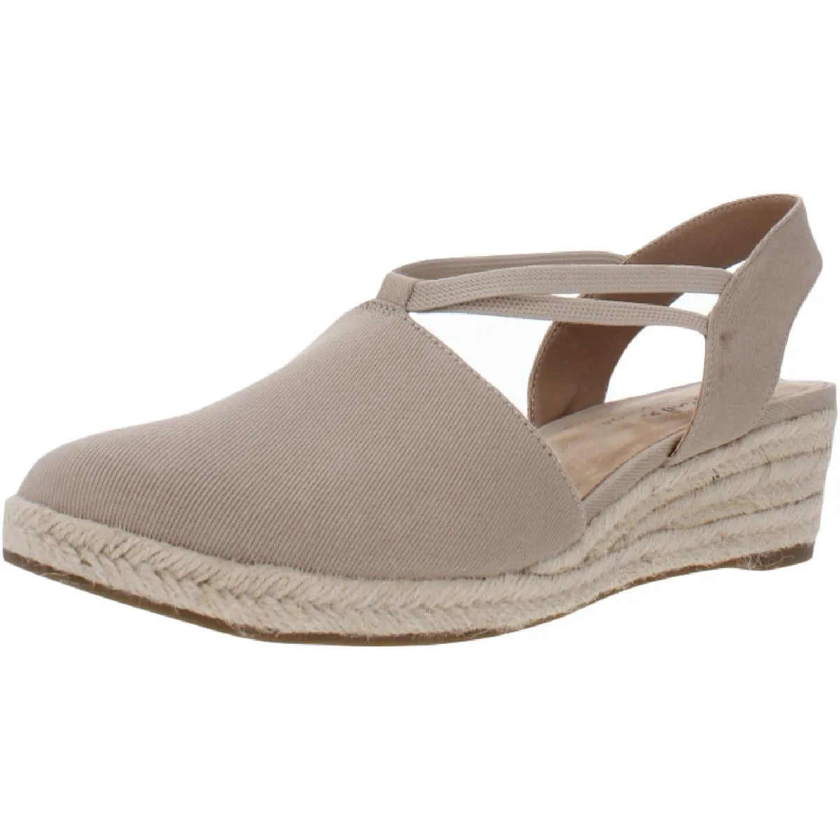 Katrina 2 Womens Cushioned Footbed Canvas Wedge Sandals