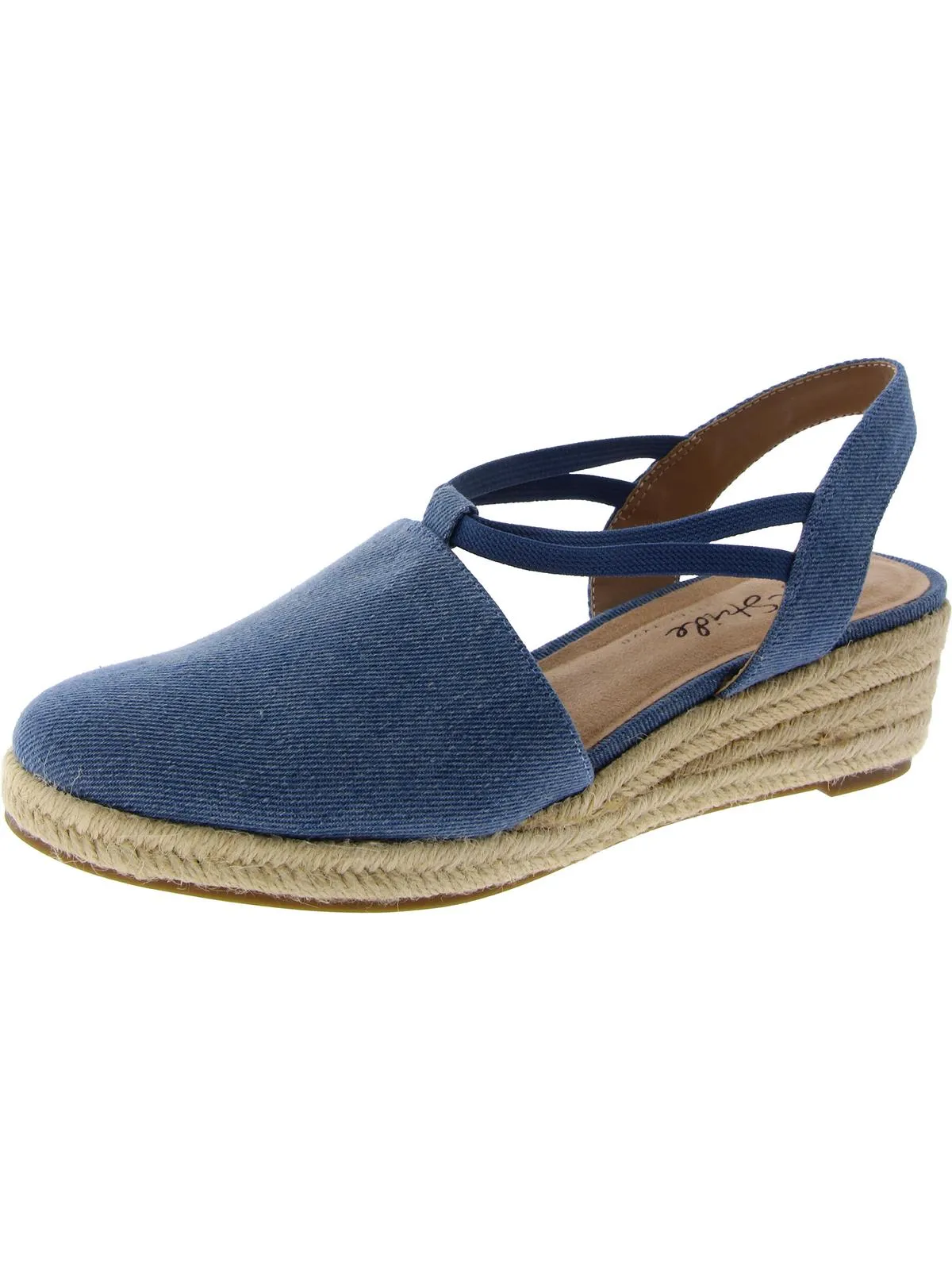 Katrina 2 Womens Cushioned Footbed Canvas Wedge Sandals