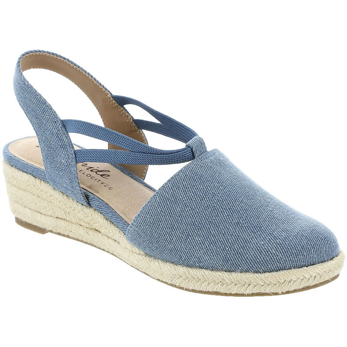 Katrina 2 Womens Cushioned Footbed Canvas Wedge Sandals