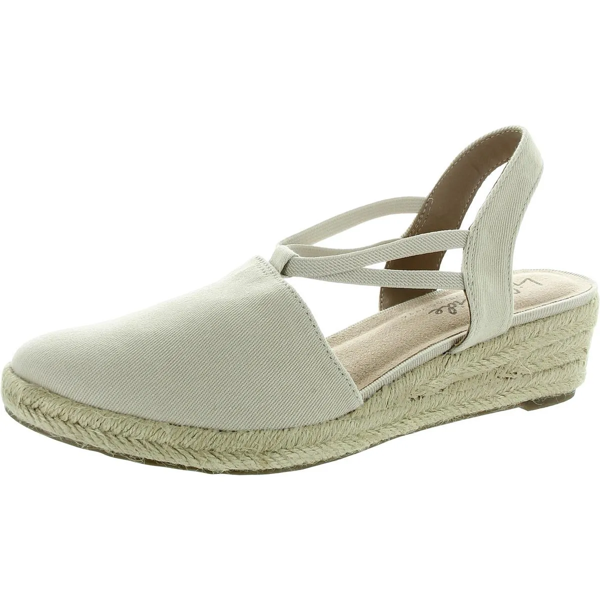 Katrina 2 Womens Cushioned Footbed Canvas Wedge Sandals
