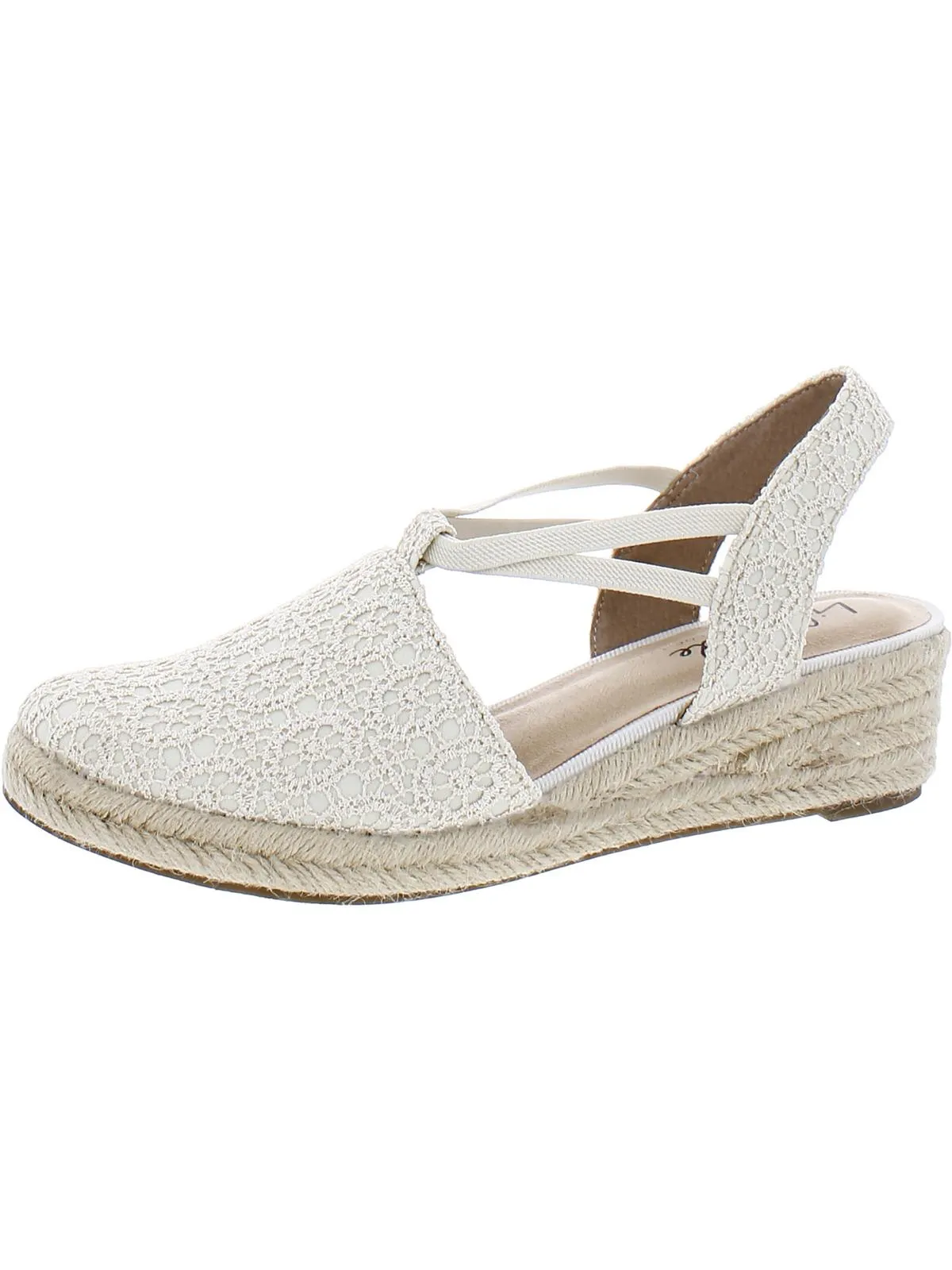 Katrina 2 Womens Cushioned Footbed Canvas Wedge Sandals