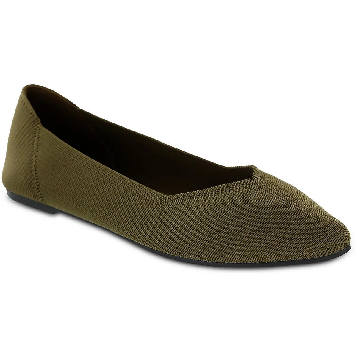 Kerri Womens Pointed Toe Slip On Ballet Flats