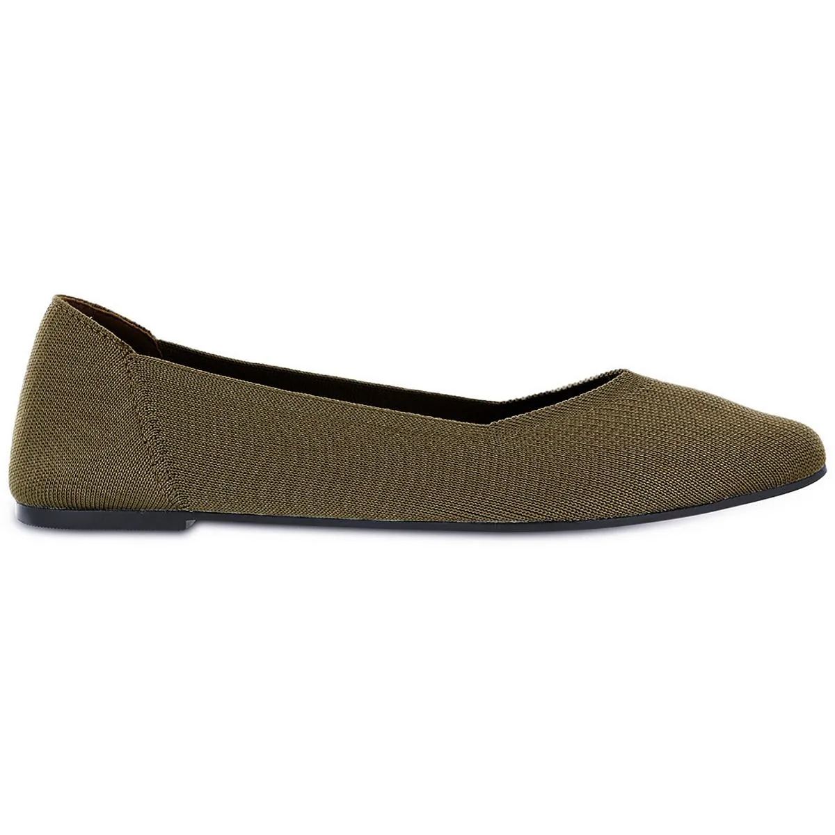 Kerri Womens Pointed Toe Slip On Ballet Flats