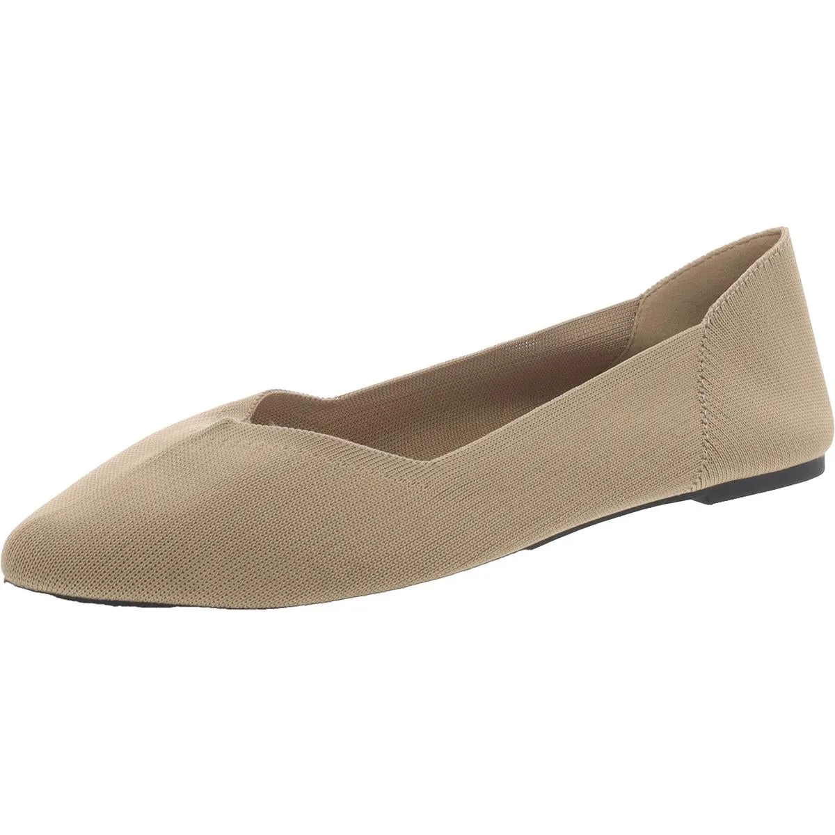 Kerri Womens Pointed Toe Slip On Ballet Flats
