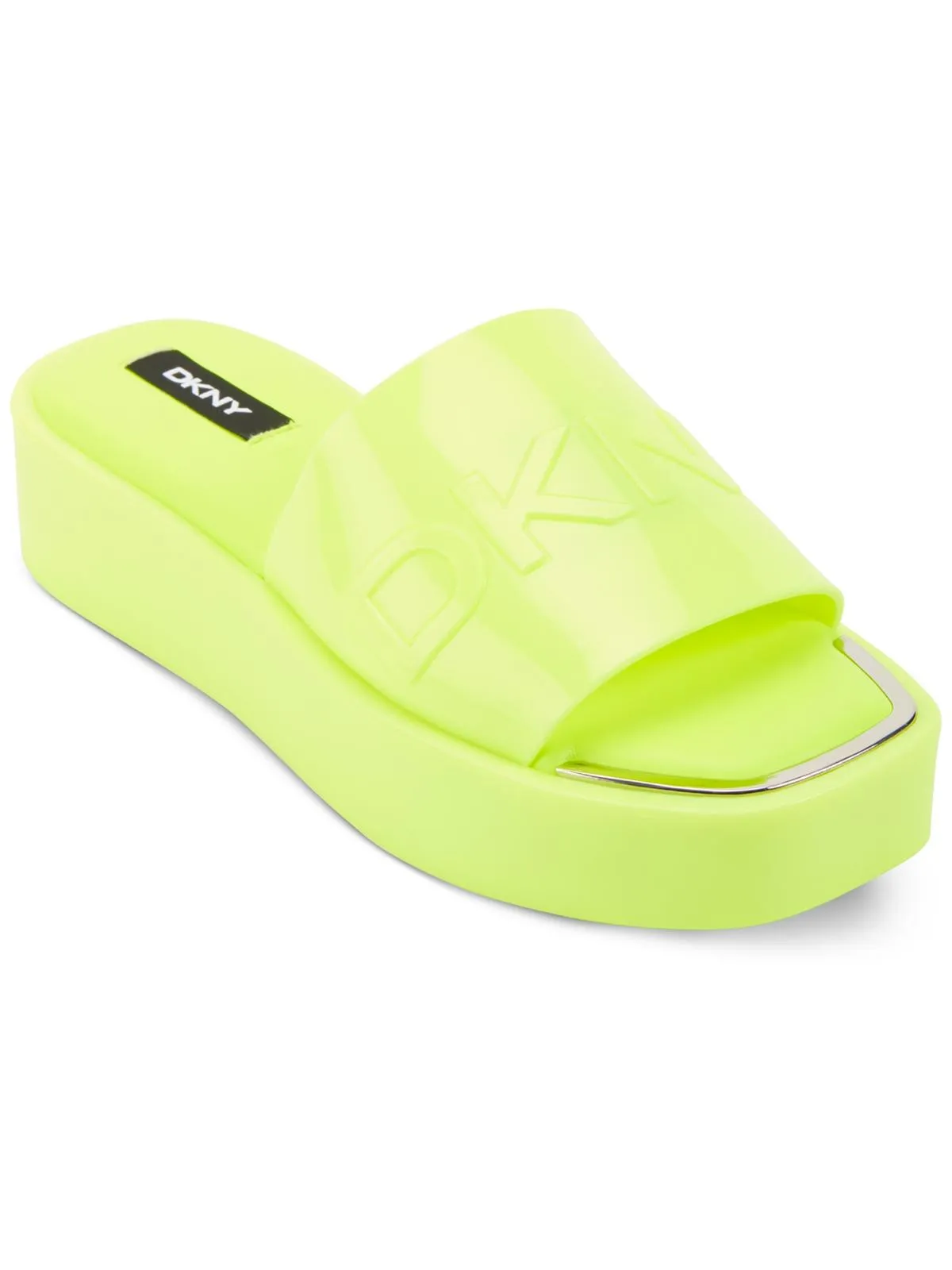Laren Platform Slide Womens Slip On Logo Slide Sandals