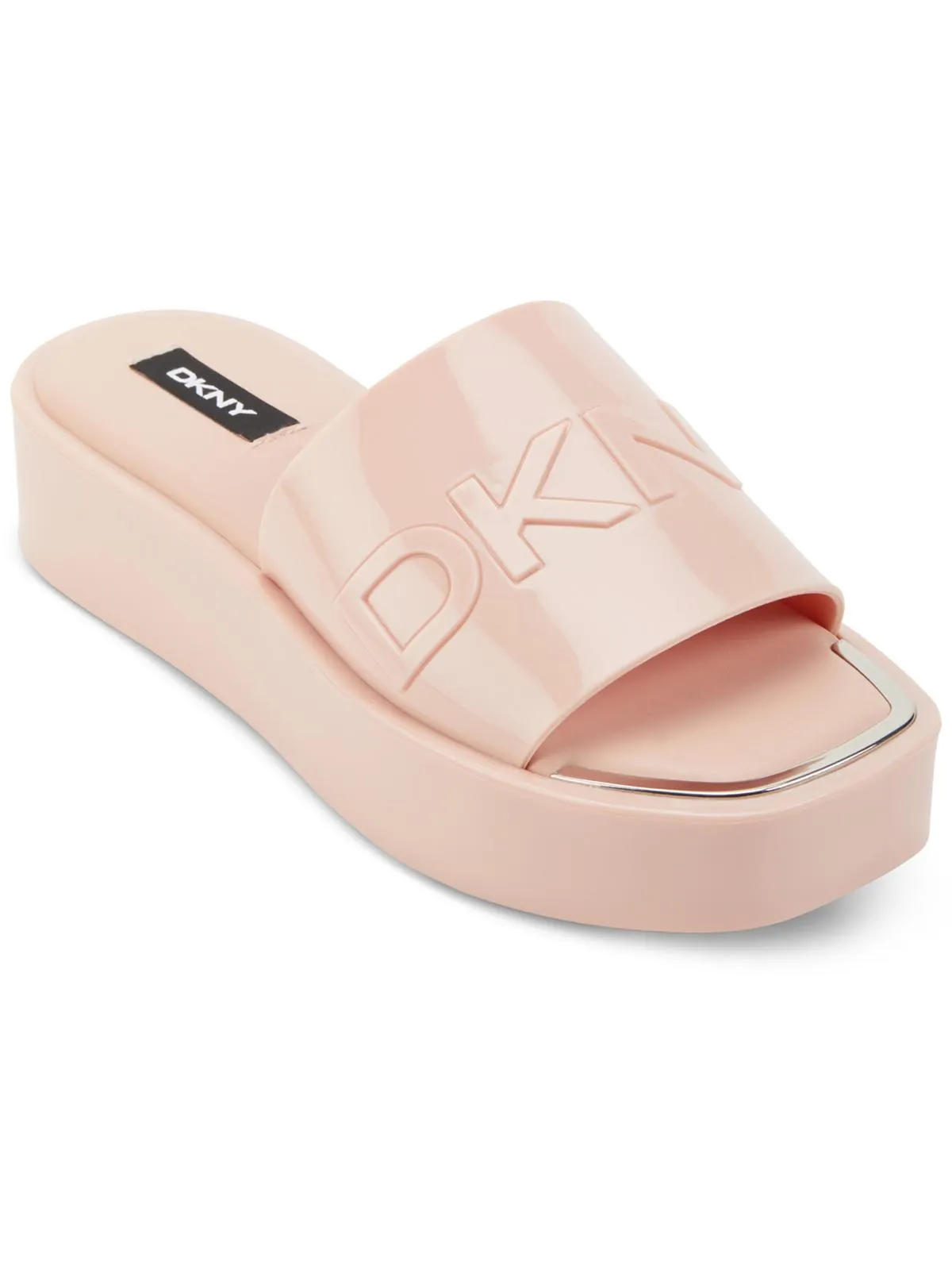 Laren Platform Slide Womens Slip On Logo Slide Sandals