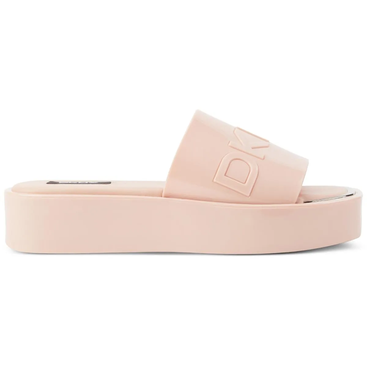 Laren Platform Slide Womens Slip On Logo Slide Sandals