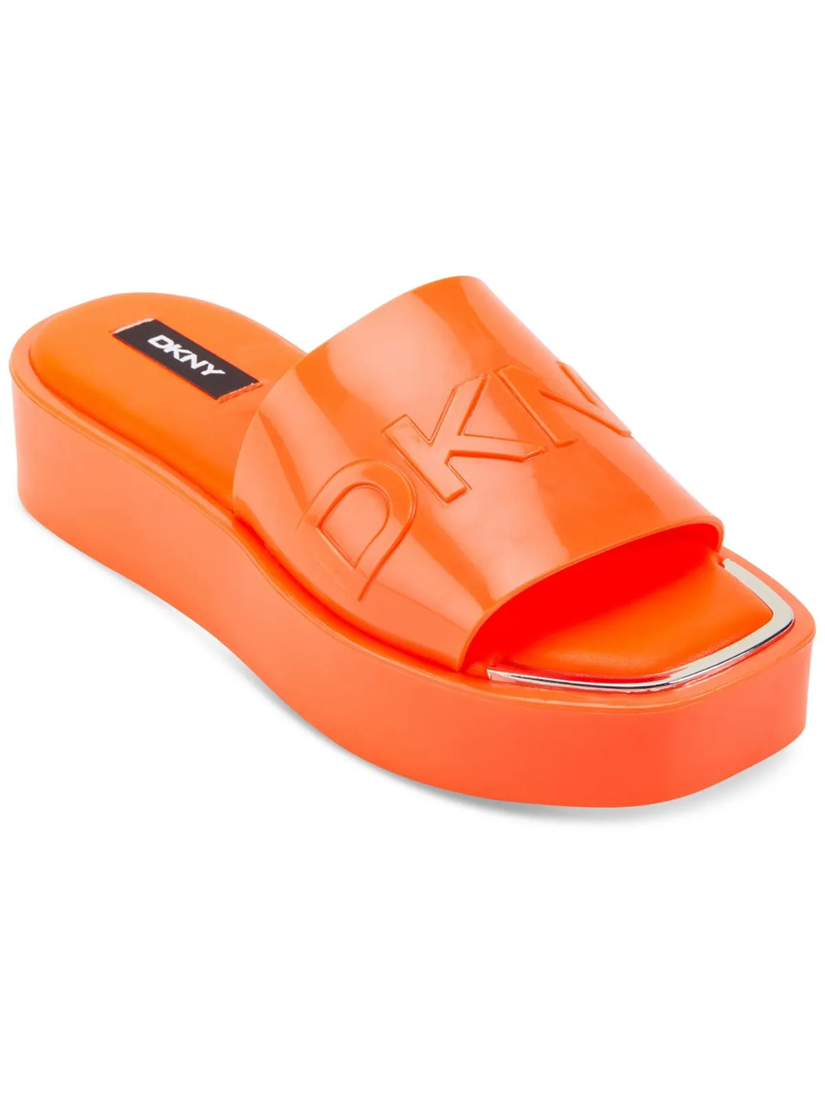 Laren Platform Slide Womens Slip On Logo Slide Sandals