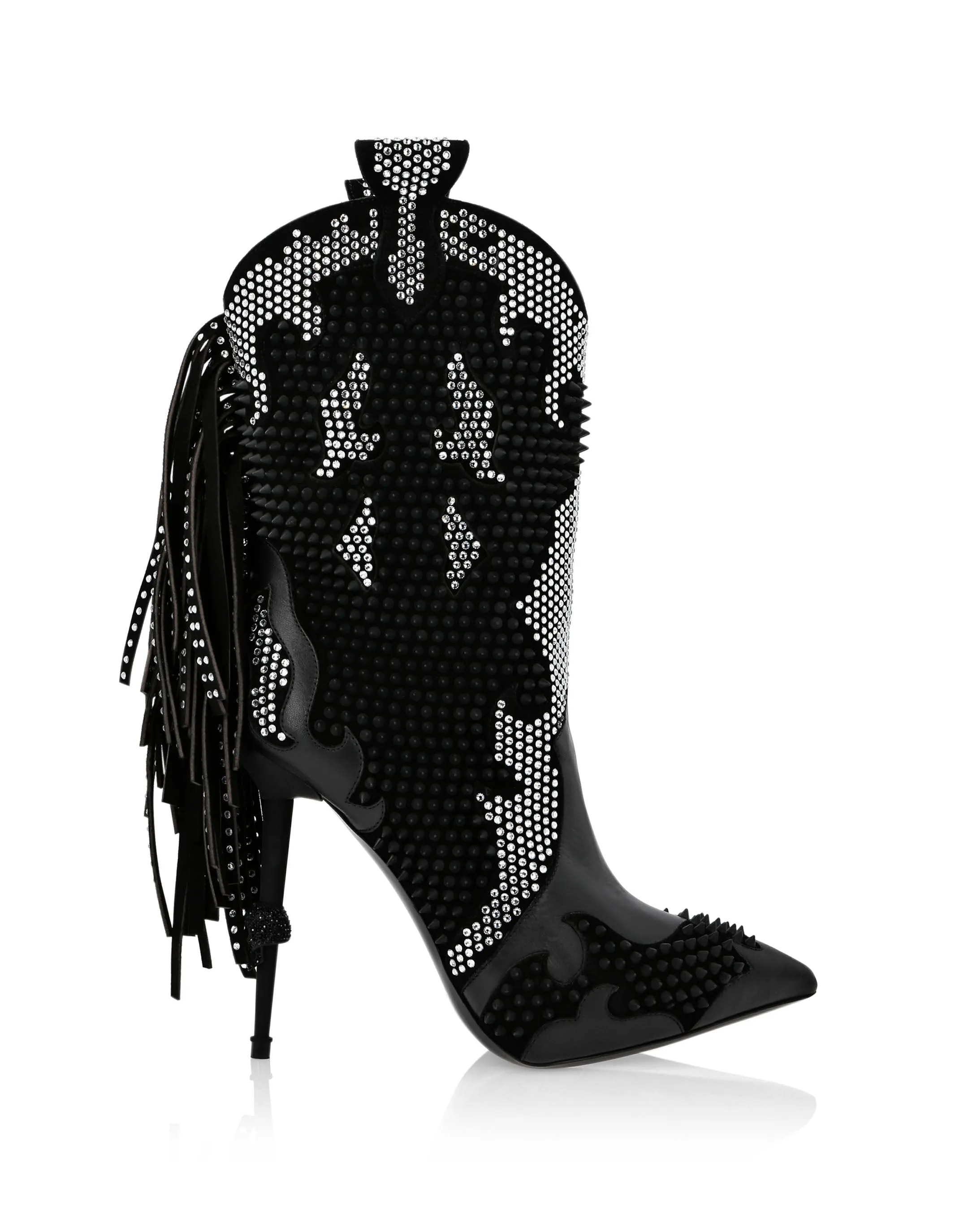 Leather Boots Lo-Heels High Cowboy
