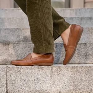 Linden Nappa Loafer In Luggage - 640600