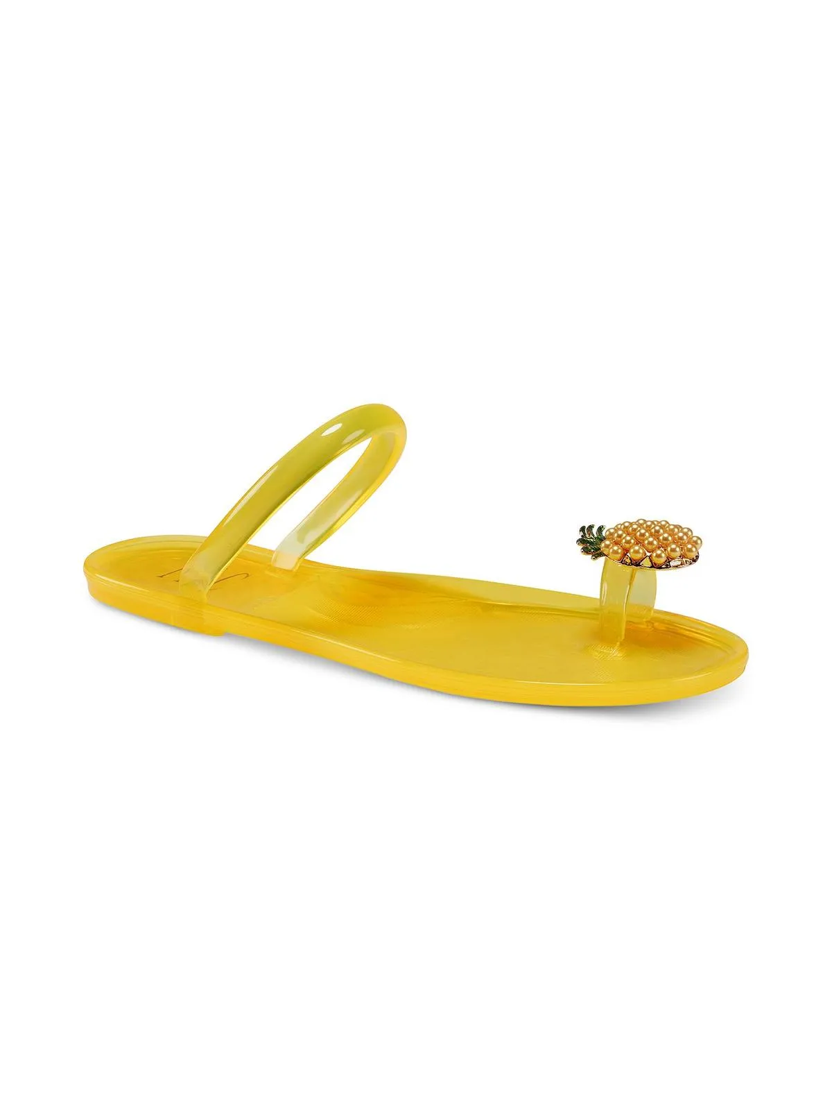 Loren Womens Toe-Loop Solid Jelly Sandals