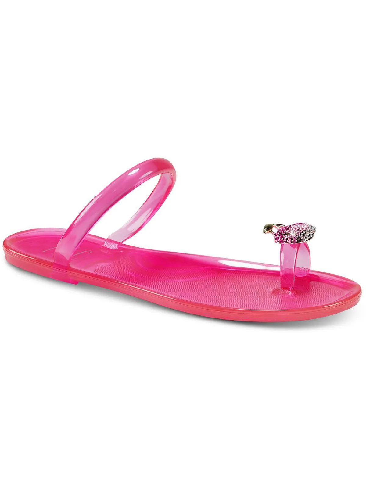 Loren Womens Toe-Loop Solid Jelly Sandals