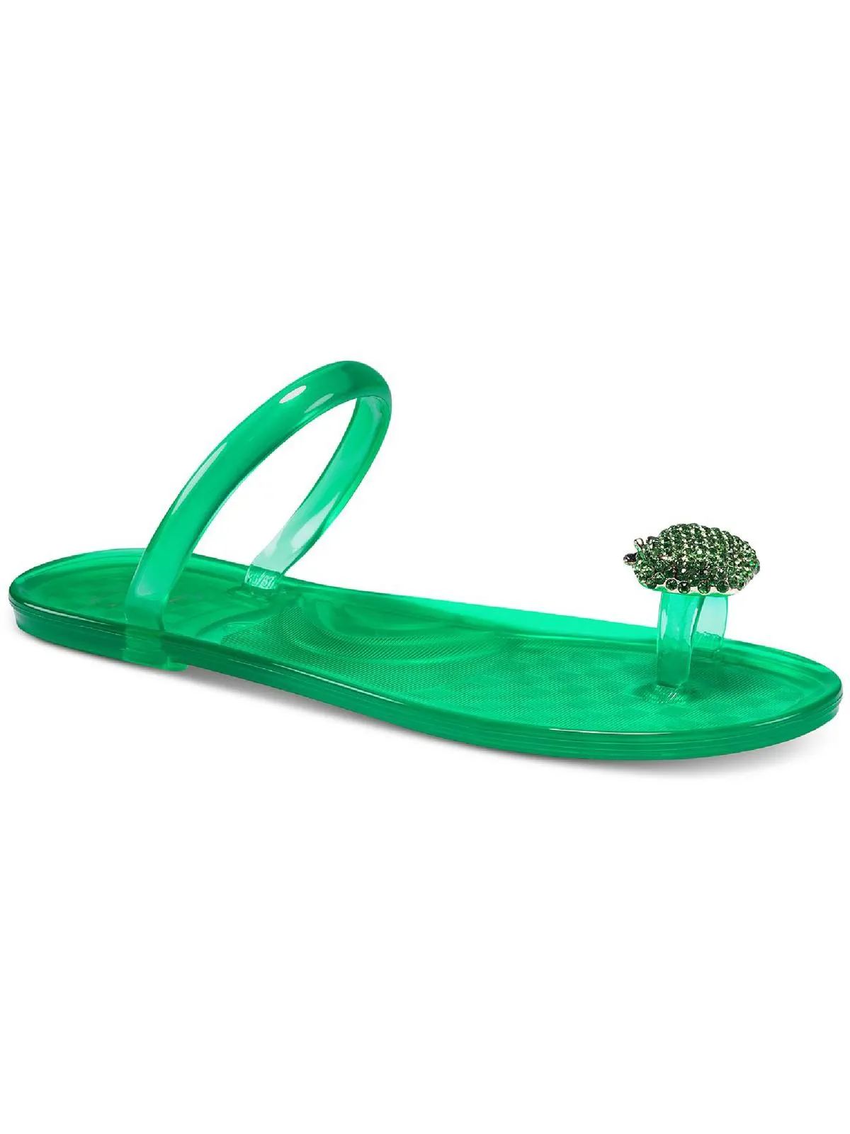 Loren Womens Toe-Loop Solid Jelly Sandals